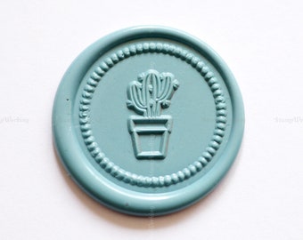 Cactus Sealing Wax Stamp - Cactus Wax Seal Stamp Kit - Personalized Wax Seal Kit - Letter Envelope Wax Sealing - Package Wax Seals Stamp