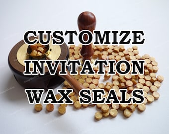 Custom Wedding Wax Stamp - Custom Wax Seal Stamp - Personalized Invitation Wax Stamp Kit - Invitation Wax Seal - Wedding Wax Seal Stamp