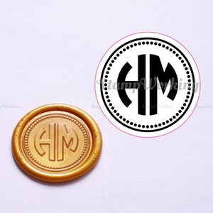 Initialen Wachssiegel Stempel - Personalisierter Siegelstempel - Personalisierter Siegelstempel - Personalisierter Siegelstempel - Einladungsstempel - Siegelstempel