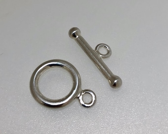 Toggle clasp set, 925 sterling silver, ring clasp, ...make necklaces, bracelets...