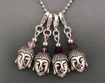 Buddha Head, Tibet, Silver, Charms, Pendant, Gift, Love, Buddhism, Yoga; charm bracelet;