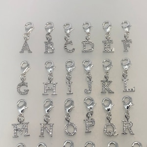 Buchstaben, echt platiniert, Charms, Strass, Alphabet; personalisiertes Geschenk; Anhänger, Letters, Liebe, Freundschaft;
