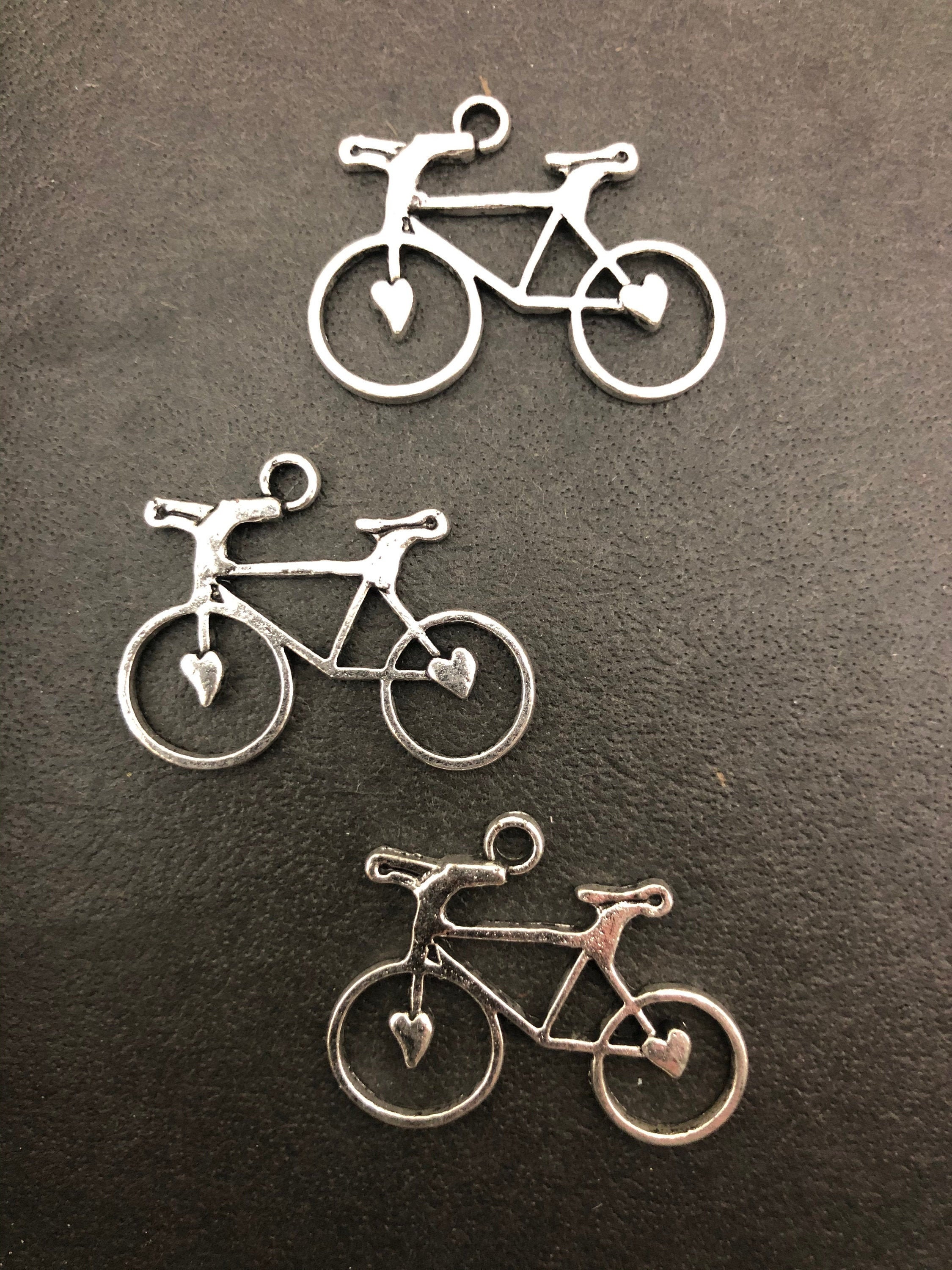 housweety 30 antiksilber fahrrad perlen beads anhaenger