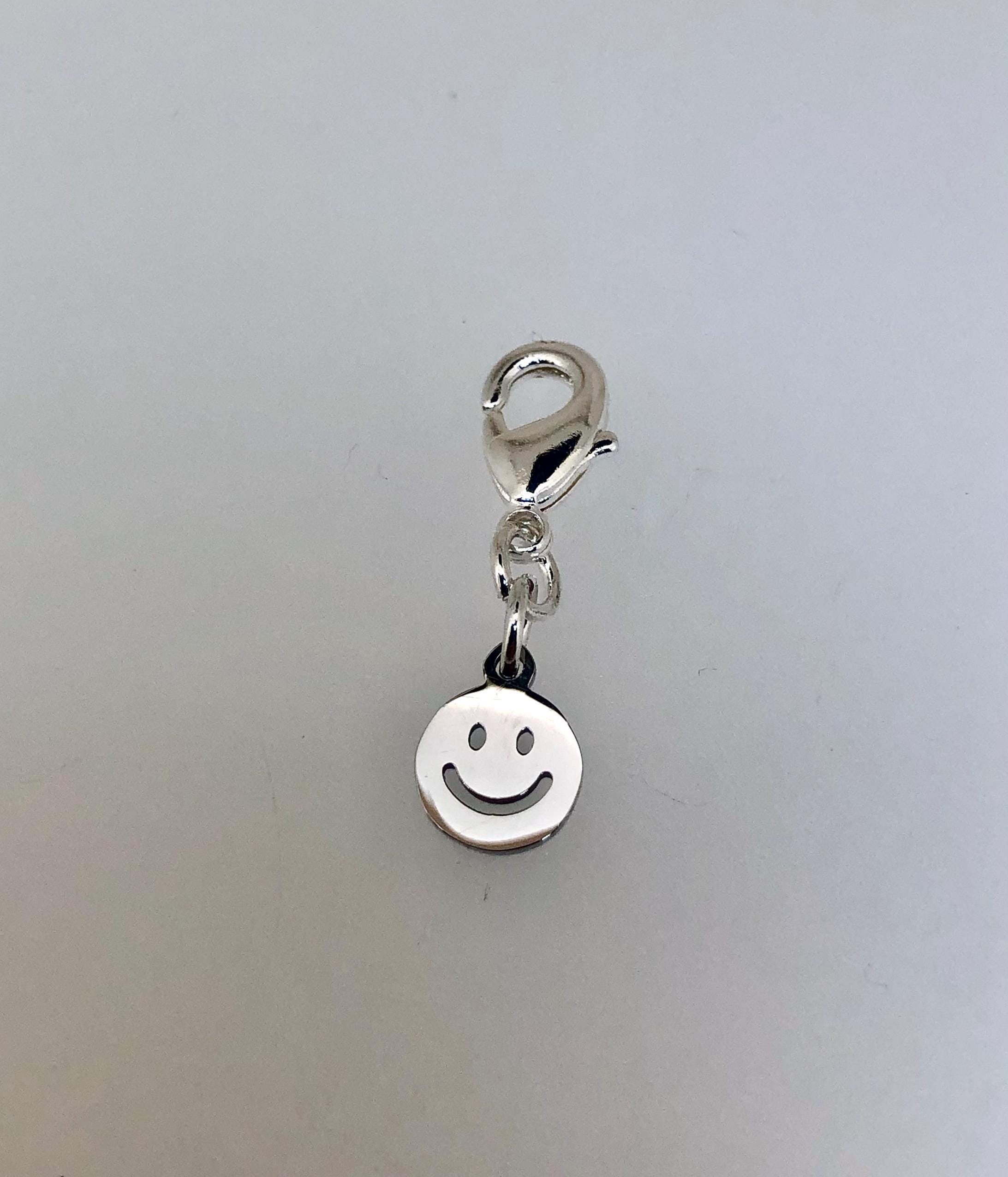 Smiley, emoji pendant, charm, stainless steel, good mood, gift, chain, bracelet, charm bracelet;