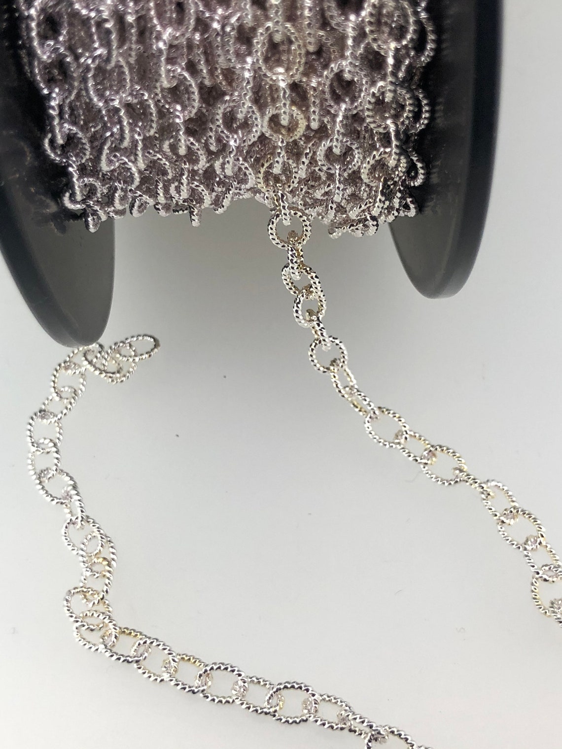 10 Meter Silberketten Glänzend – 5x3x0,6 Mm Glieder, Ohne Verschluss, Metall Silberfarben