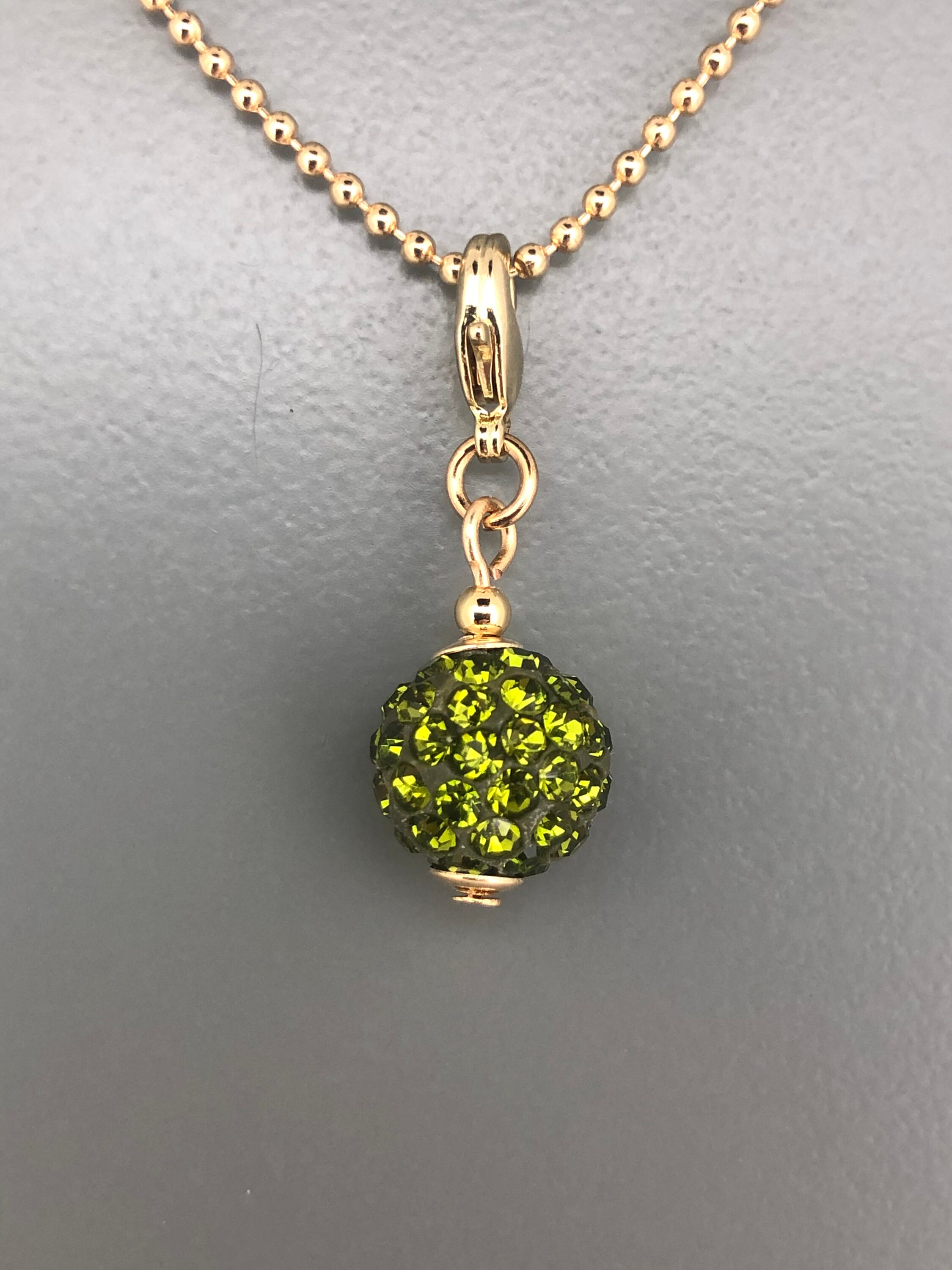 Rhinestone Ball, Glitter Ball Pendant Chain, Charm Bracelet