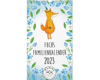 Familienkalender 2023 Fuchs Collection - Geschenk, Familienplaner, Terminplaner, Jahreskalender, Kalender mit Feiertagen