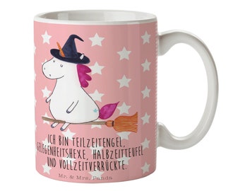 Tasse Einhorn Hexe - Geschenk, Büro, Becher, Kaffeetasse, Frühstück, Leben, Unicorn, Einhorn Deko, Frau, Tee, Einhörner, Ehefrau,