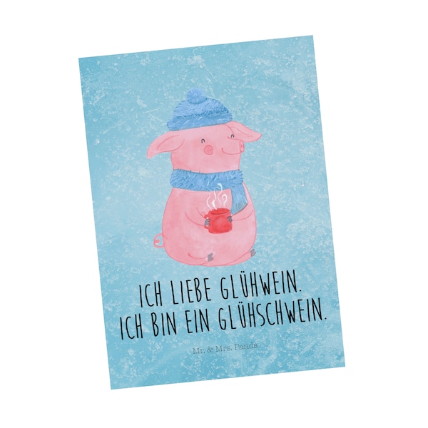 Postkarte Glühschwein - Geschenk, Winter, Nikolaus, Einladung, Punsch, Wintermotiv, Heiligabend, Ansichtskarte, Glühwein, Geschenkkarte,