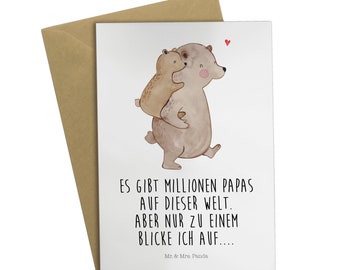 Greeting card Papa Bear - son, wedding card, uncle, children, role model, Father's Day, Dad, invitation card, daddy, birthday, father's