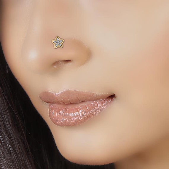 Girl diamond nose pin sale
