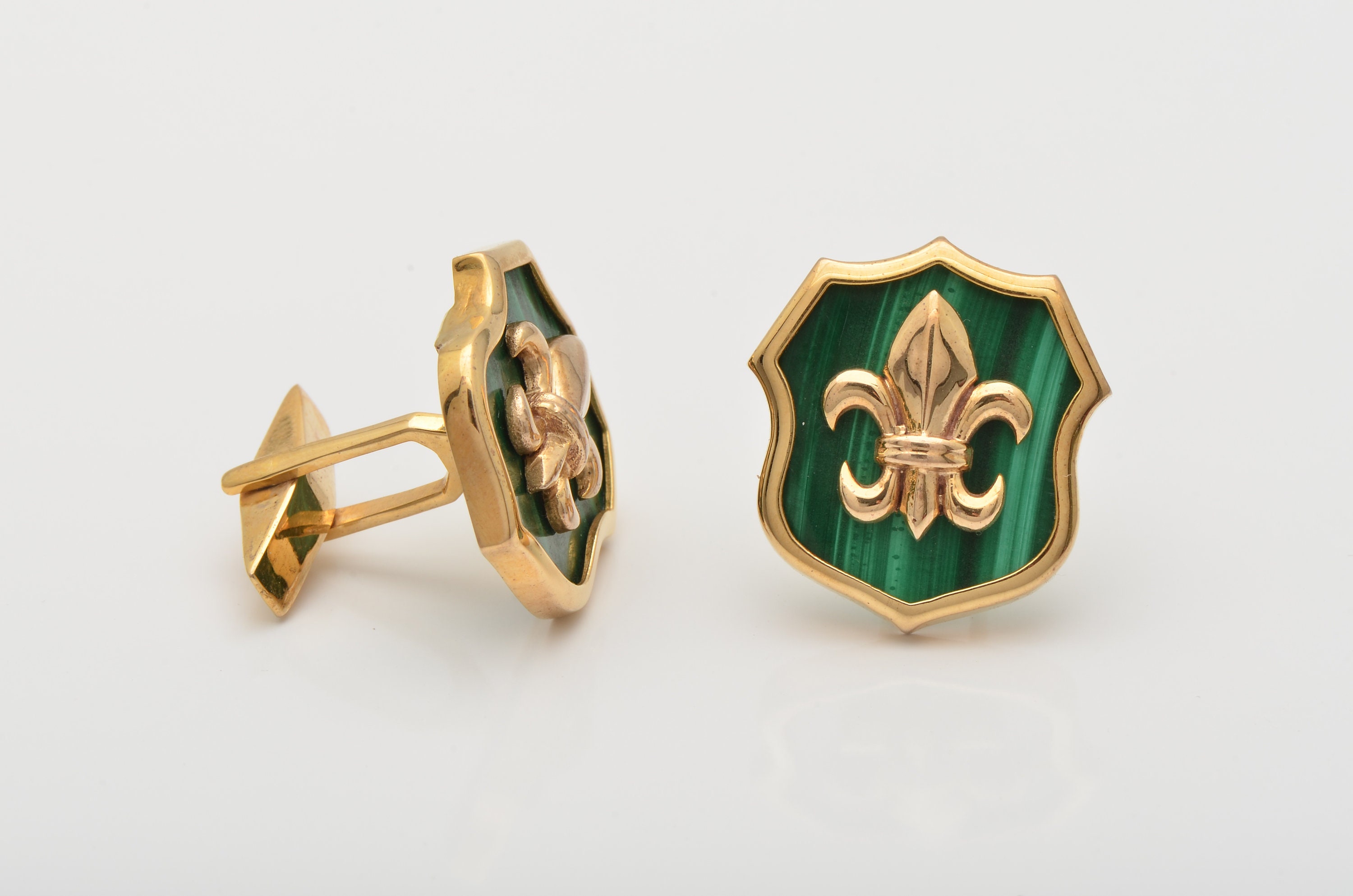 Fleur De Lis Cufflinks 925 Sterling Silver Gemstone Etsy UK