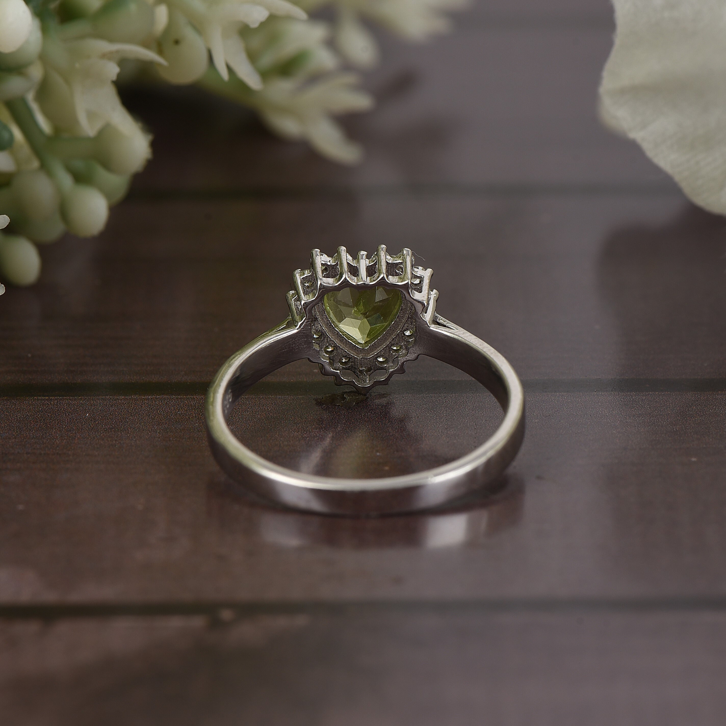 Sterling Silver 925 Quartz Emerald Anello Fatto A Mano, Anello In Stile - Foto 4