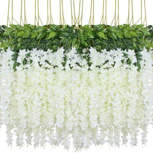 24 Pack Artificial Fake Wisteria Vine 3.6 Feet Wisteria Etsy