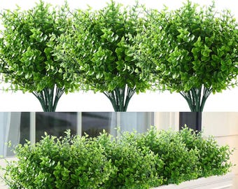 UV Resistant Artificial Flowers: Outdoor Greenery, Porch & Garden Decor (18 Bundles)