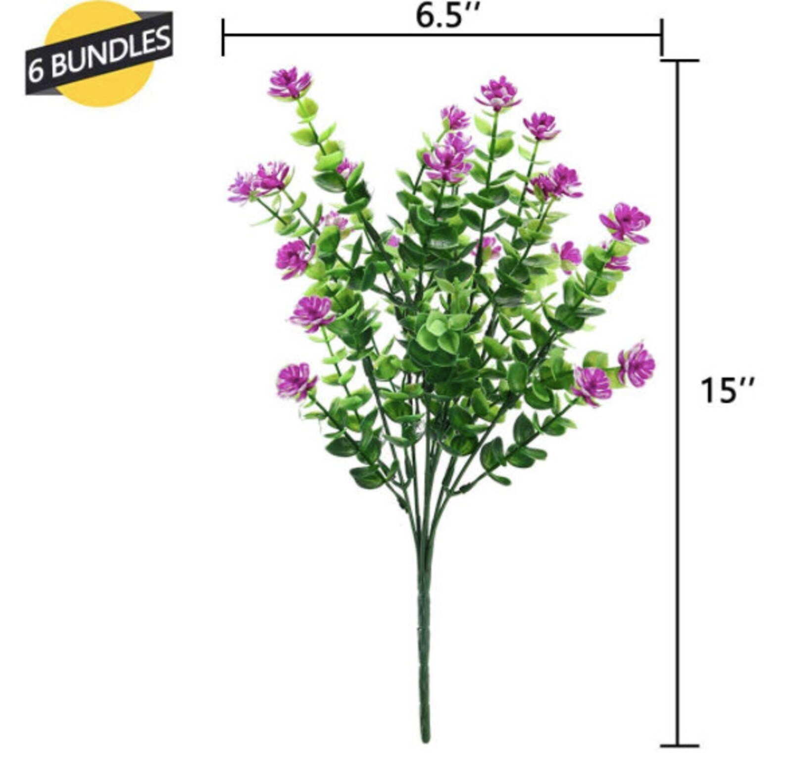 6 Bundles Artificial Flowers Outdoor Fake Flowers for Etsy