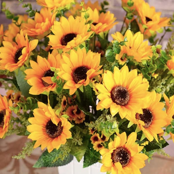 Large Artificial Sunflower Etsy