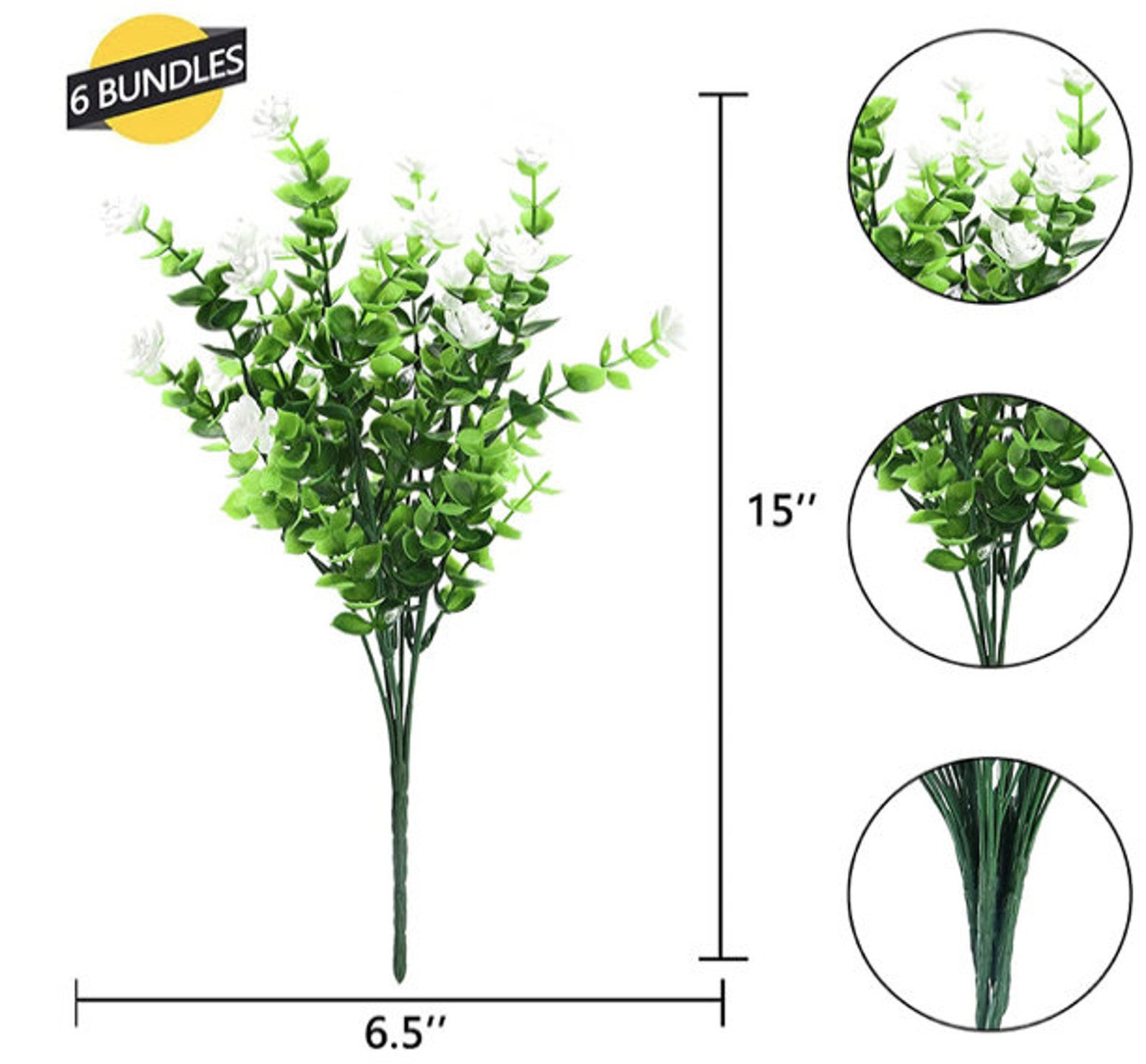 6 Bundles Artificial Flowers Outdoor Fake Flowers for Etsy