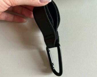 2pc Vegan Leather Stroller Hooks: Diaper & Shopping Bag Hangers