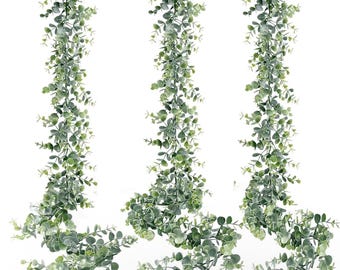 Eucalyptus Garland 3 Pack: 36ft Faux Greenery Vines, Wedding Decor