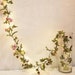 20 LED 7.2ft Artificial Flower Rose Vine String Lights, Battery Powered Garland Plant Fairy Light Wedding Party Garden Decoration Craft Art 