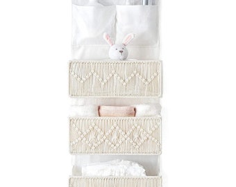 Macrame Over The Door Organizer: Boho Baby Storage