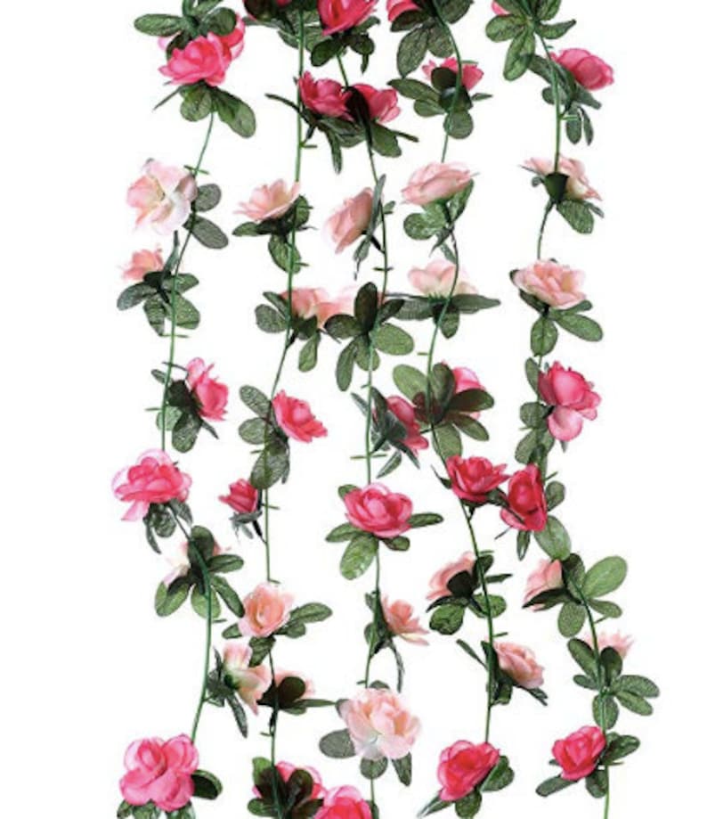 5 X 8.2ft 41ft Total Artificial Rose Vine Flowers DIY Etsy
