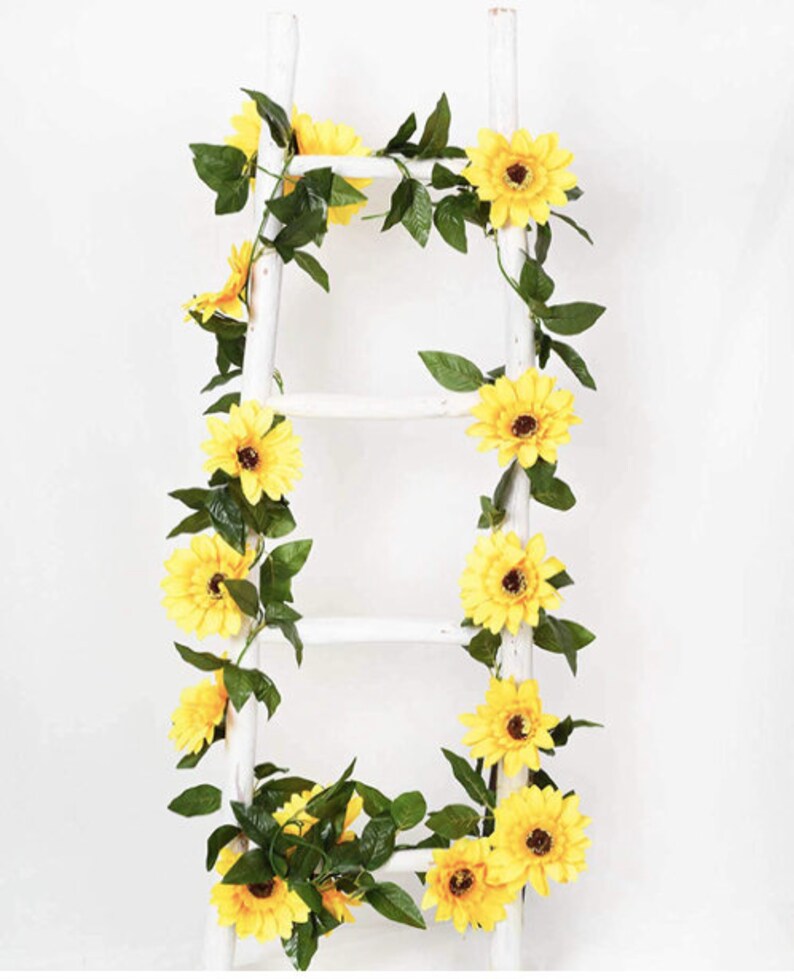 2 Pack Artificial Sunflower Garland Silk Sunflower Vine Etsy