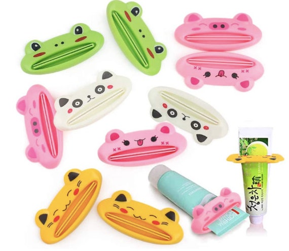 10Pcs Toothpaste Tube Squeezer, 3.5inch Animal Toothpaste Squeezer Tube Squeezer Clip Extruding Toothpaste Facial Washing and Other Tubular