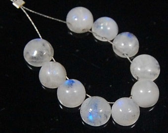 Natural Rainbow Moonstone Round Shape Cabochon Flat Back AAA Quality Calibrated Loose Gemstones All mm sizes Available