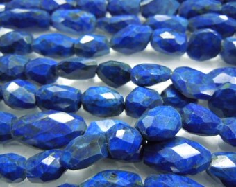 8 Inches -Full Strand --natural Lapis lazuli Blue Color Faceted NuggetsGemstone Craft Supplies ToolsJewelry BeautyJewelry Making Bead