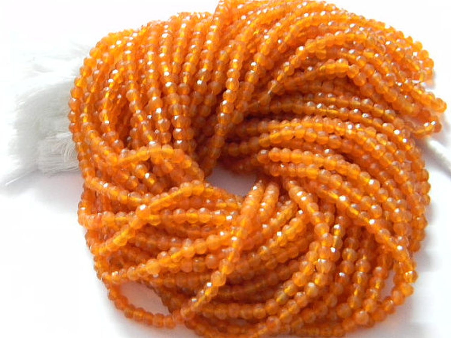 Carnelian Micro Faceted Round 14 inch strand pack of 2 strands 4 mm approx Carnelian Micro Faceted Round 14 inch strand pack of 2 strands 4 mm approx