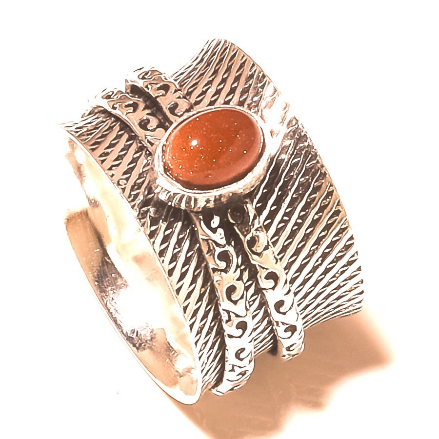 Anello Con Spinner Solido Realizzato A Mano Con Fascia Per Il - Foto 10