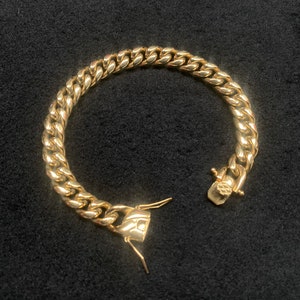 14k 10mm Cuban Link Bracelet
