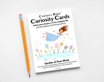 Journaling Cards, Writers Gift, Mindfulness Gift, Therapy Game, Inspirational Gift, Art Journaling, Curious Bird® Curiosity Cards