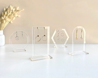 Earring display stand | Clear acrylic earring holder | Earring Organizer | Minimalist jewelry stand | Earring stand for photography