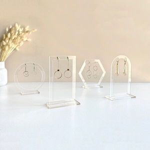 Earring display stand | Clear acrylic earring holder | Earring Organizer | Minimalist jewelry stand | Earring stand for photography