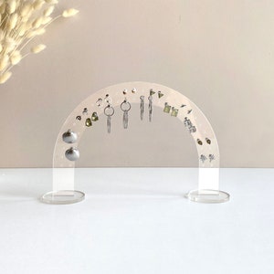 Arch earring display Earring stand Earring Organizer Clear acrylic stud earring holder Earring stand for photography image 1