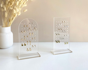 Stud earring display stand | Clear acrylic earring holder | Transparent earring organizer