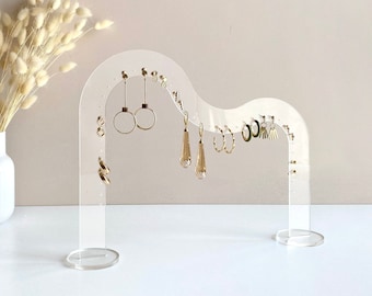 Acrylic earring holder | Earring display stand | Earring Organizer | Clear acrylic jewelry stand | Earring stand for photography