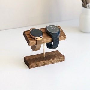 Watch holder | Watch stand | Watch display | Wood and brass watch organizer