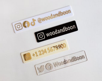 Social media sign | Small business sign | Custom acrylic sign | Instagram sign