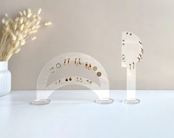 Acrylic earring display stand | Earring holder | Earring Organizer | Clear acrylic jewelry stand | Earring stand for photography