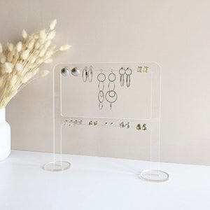 Earring display Earring stand Stud, hoop and dangle earring holder Clear acrylic jewelry display image 6