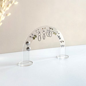 Arch earring display Earring stand Earring Organizer Clear acrylic stud earring holder Earring stand for photography image 2