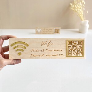 Wifi QR code sign for guests | Wifi password sign | Personalized wifi network sign | Scan for wifi custom sign