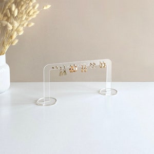 Earring display Earring stand Stud, hoop and dangle earring holder Clear acrylic jewelry display image 4