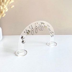 Arch earring display Earring stand Earring Organizer Clear acrylic stud earring holder Earring stand for photography image 3