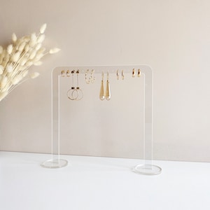 Earring display Earring stand Stud, hoop and dangle earring holder Clear acrylic jewelry display image 5