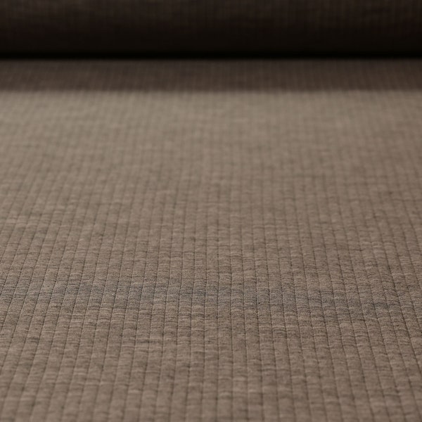 0.5 m - wool jersey light gray ribbed - silk/merino wool